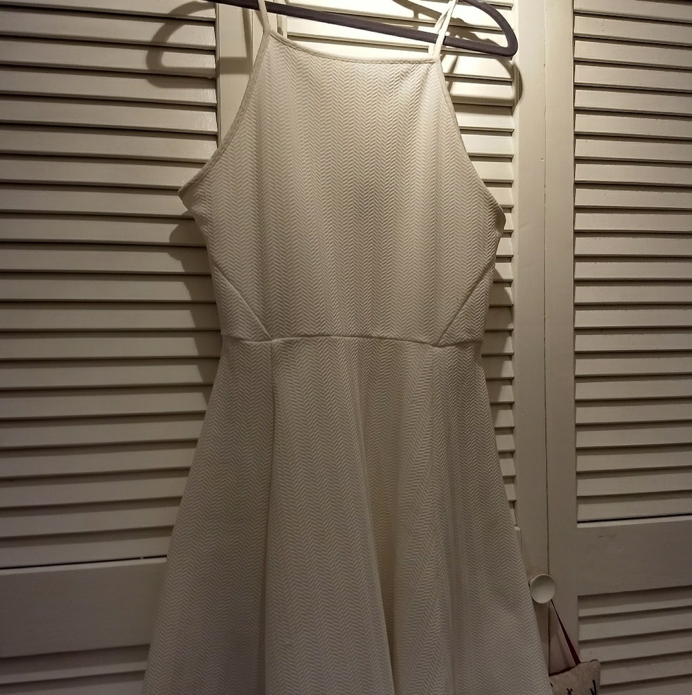 White summer frock, sundress, straps